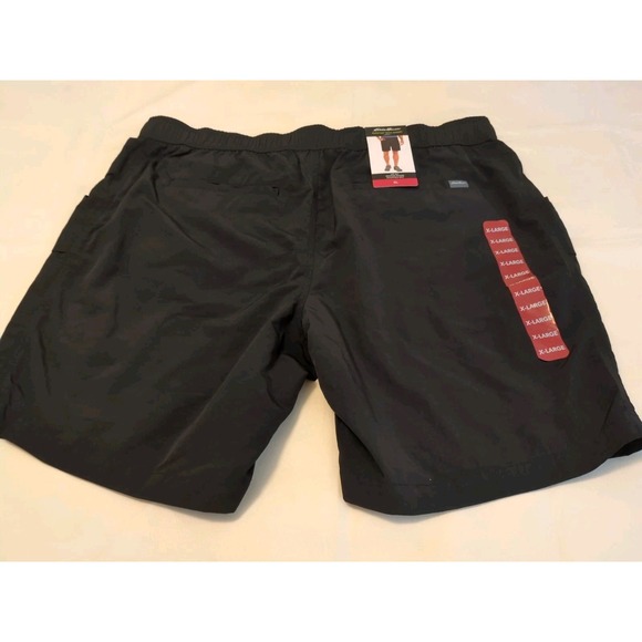 Eddie Bauer Ripstop Moisture Wicking  Elastic Waist Blk Shorts Size XL NEW W/Tag - Picture 5 of 11